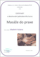 Certifikát Masáže do praxe
